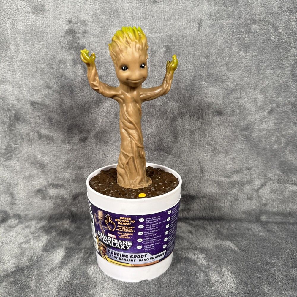Guardians Of The Galaxy I Am Groot Small Dancing Figure Baby Groot Marvel Tested
